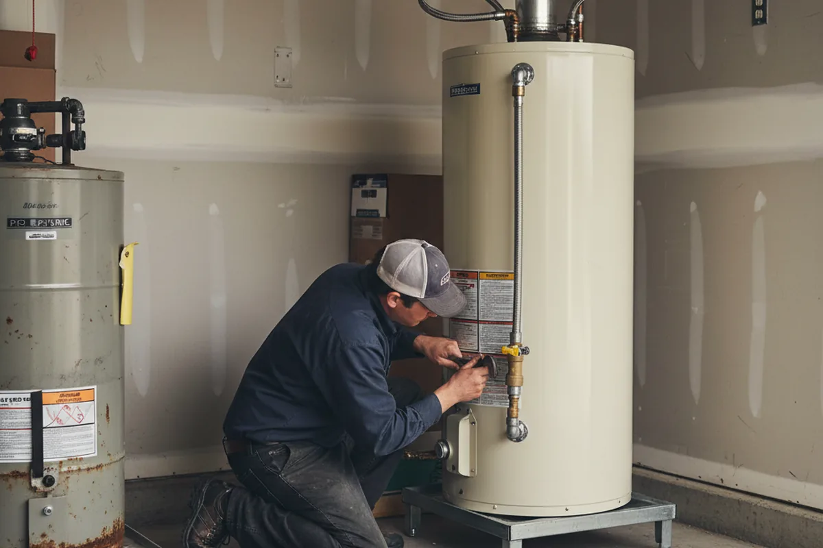 Water heater and shutoff valve replacement in Newborn